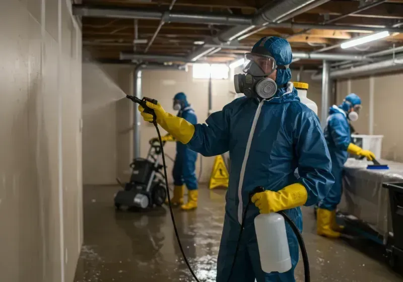 Basement Sanitization and Antimicrobial Treatment process in Wahneta, FL